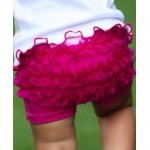 Fuschia Ruffled Playground Shorts RuffleButts 